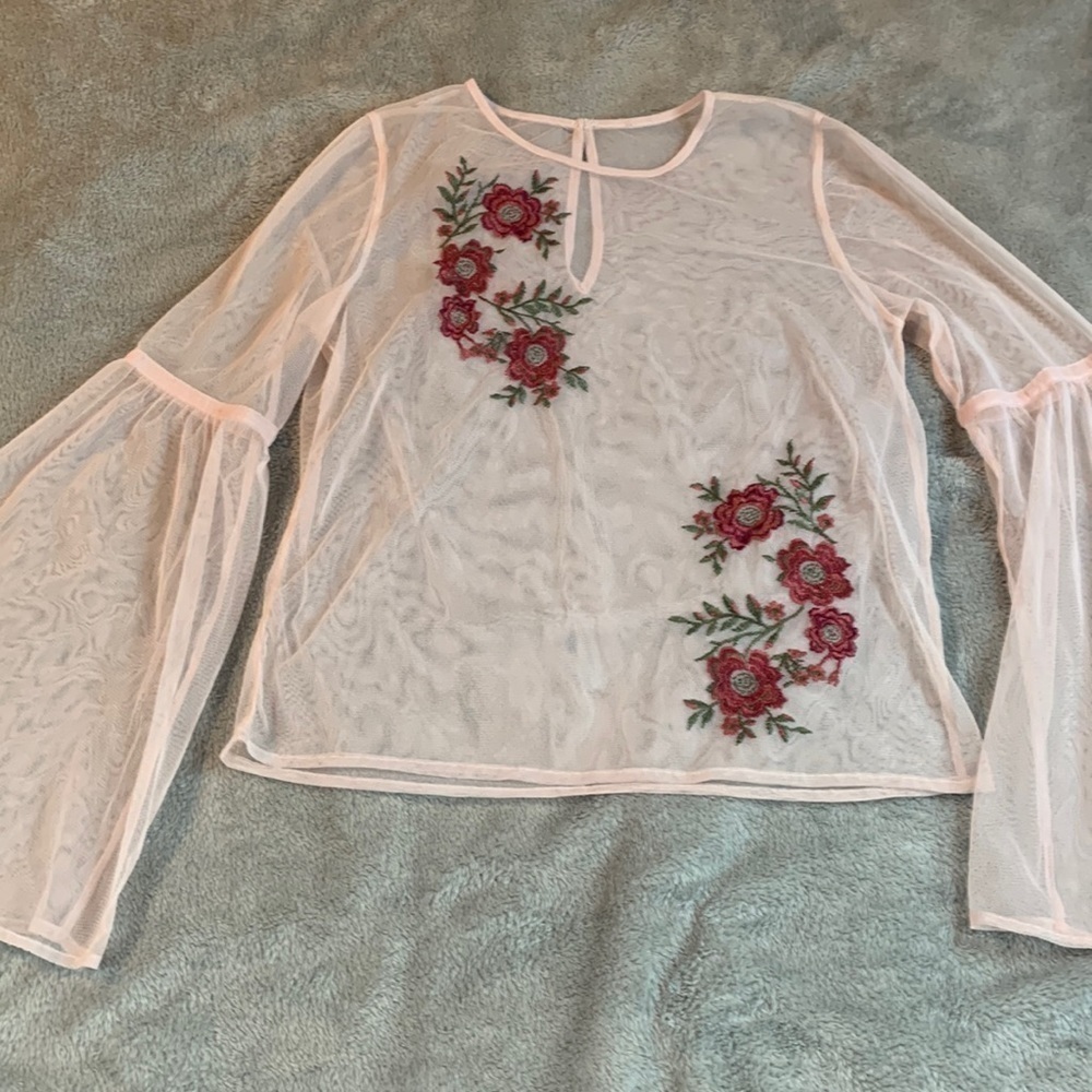 Sheer Floral Top